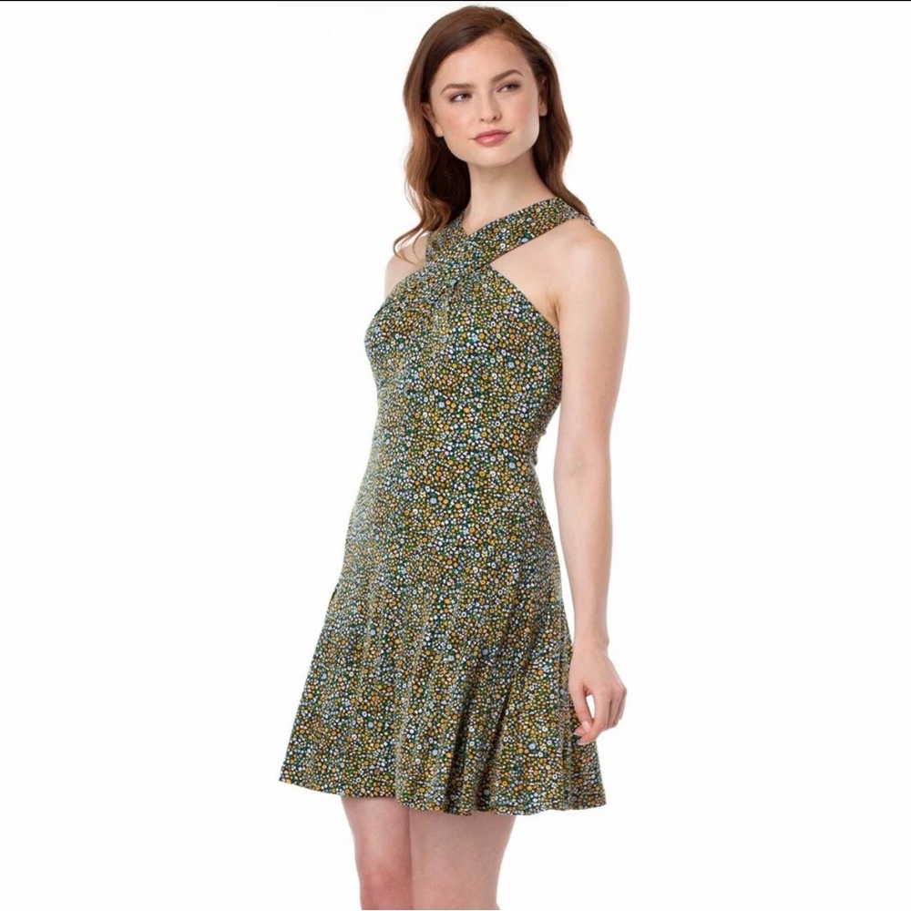 MICHAEL Michael Kors Quinn Cross Neck Floral Dress